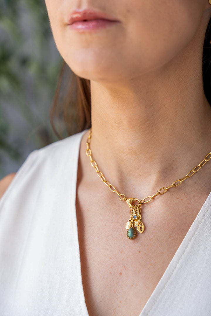 Labradorite Talisman Drop Necklace