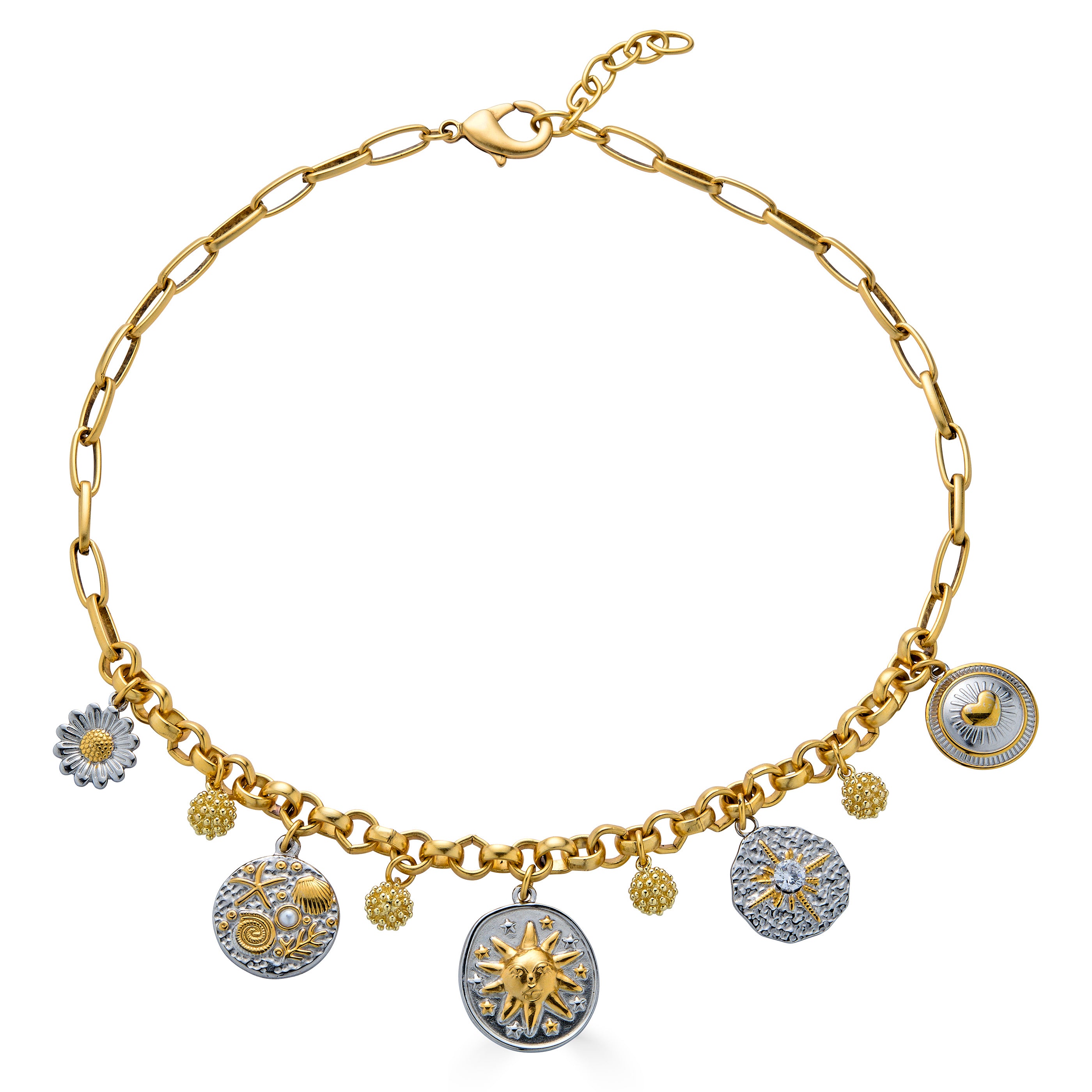 Mixed Metal Charm Necklace | Loni Paul Jewelry