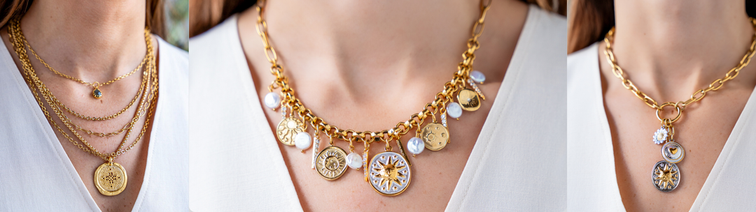 Models wearing handcrafted jewelry