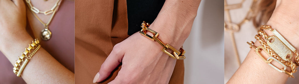 Lifestyle models showcasing the exquisite collection of Loni Paul bracelets, adding elegance and charm to any ensemble