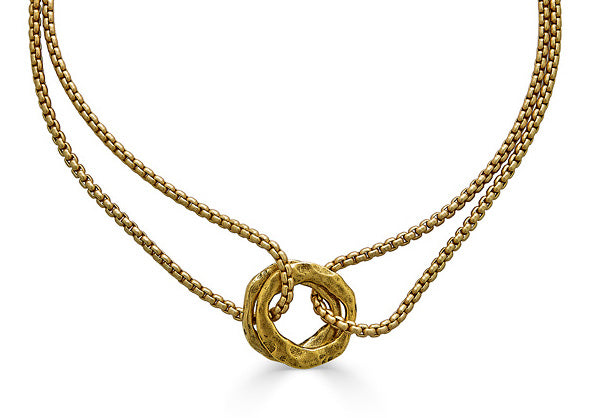 Double Circle Necklace in Yellow Gold - Gold River Jewellers