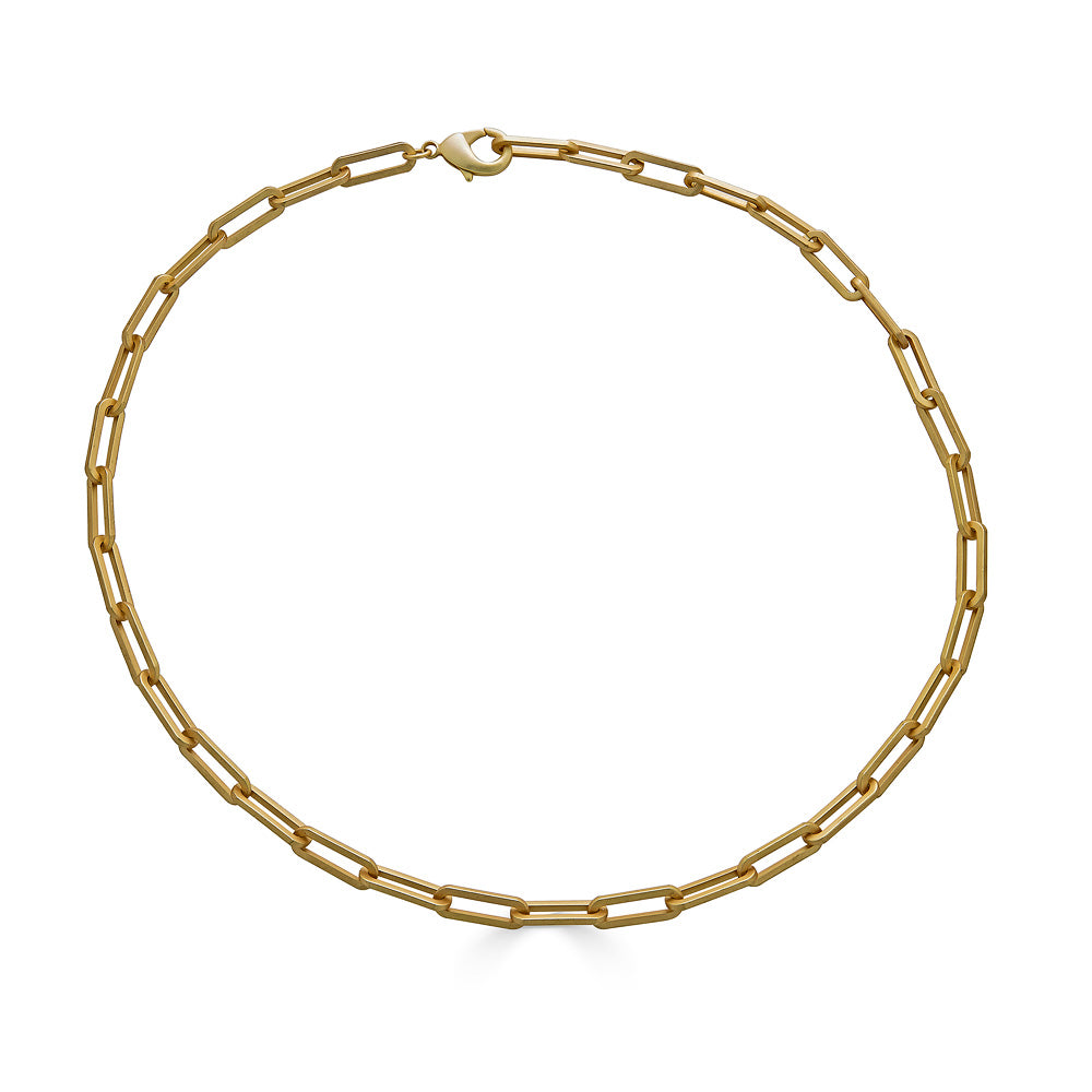 Matte Gold Paperclip Layering Chain Loni Paul Jewelry