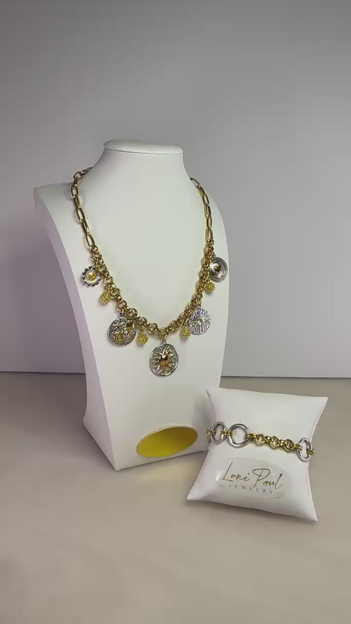 Gold Cluster Drop Earrings