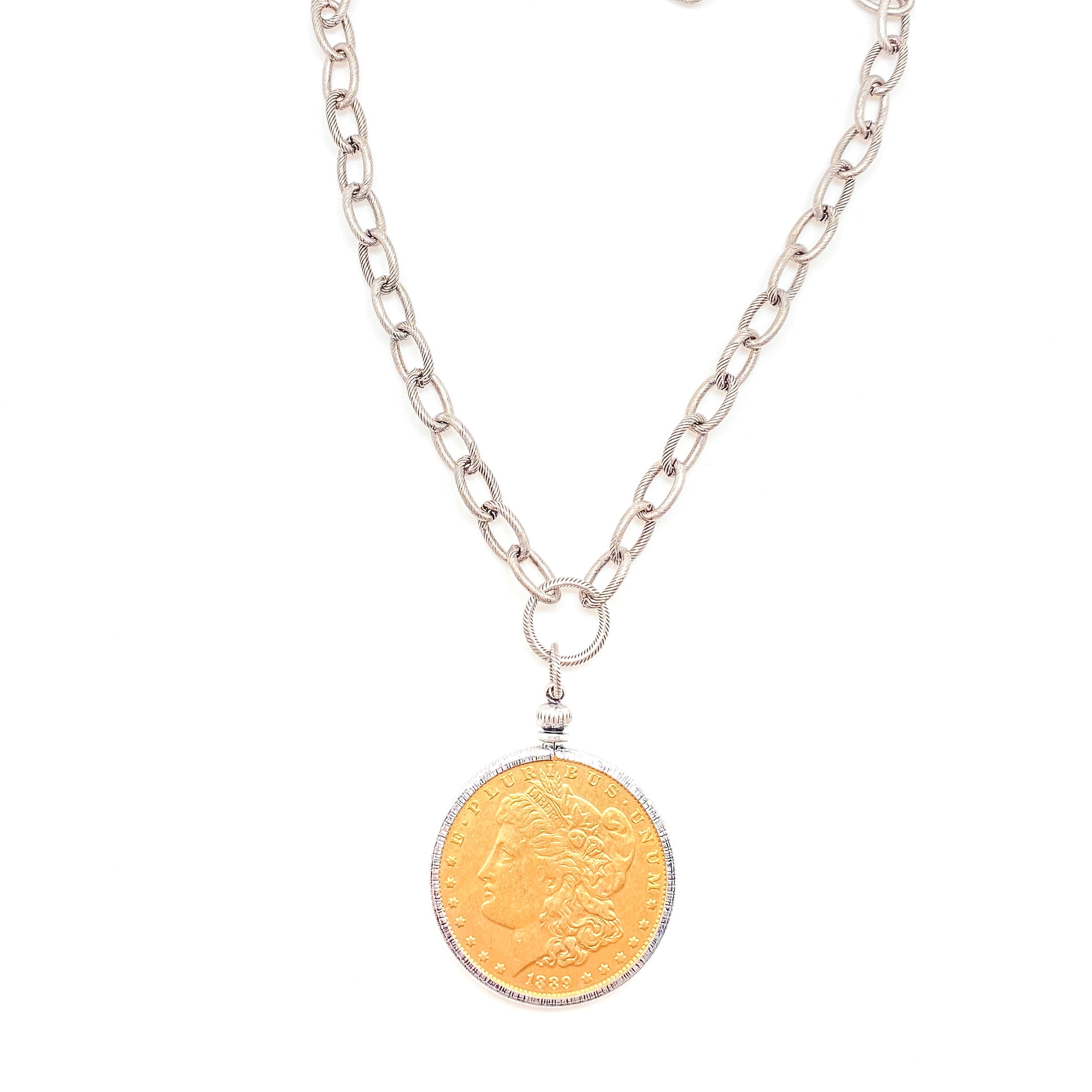 Vintage Gold Dollar Necklace